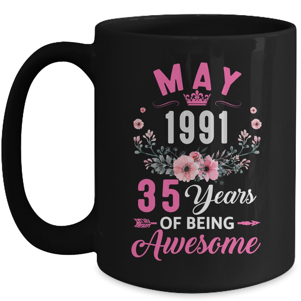 Awesome Since 1991 35 Years Old May 35th Birthday Women Mug | teecentury