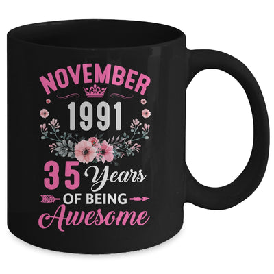 Awesome Since 1991 35 Years Old November 35th Birthday Women Mug | teecentury