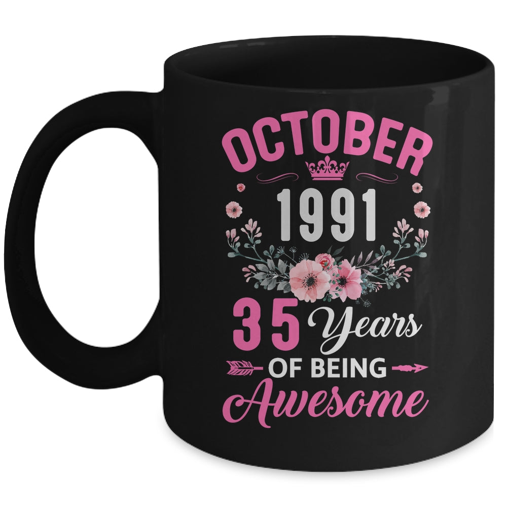 Awesome Since 1991 35 Years Old October 35th Birthday Women Mug | teecentury