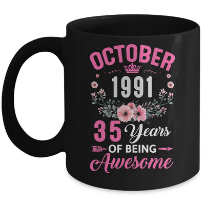 Awesome Since 1991 35 Years Old October 35th Birthday Women Mug | teecentury