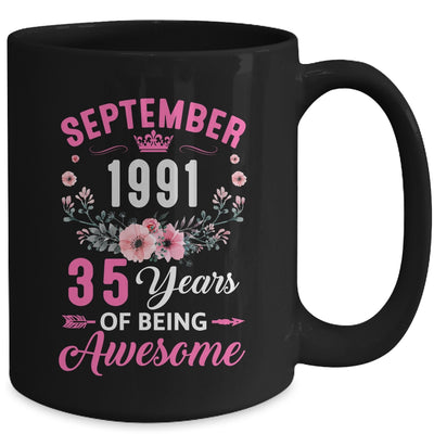 Awesome Since 1991 35 Years Old September 35th Birthday Women Mug | teecentury