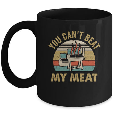 BBQ Grilling Smoking Funny Vintage You Can't Beat My Meat Mug | teecentury