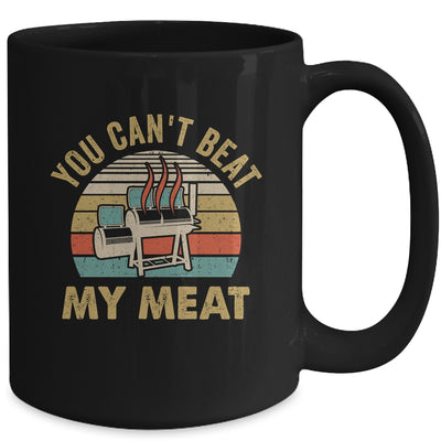 BBQ Grilling Smoking Funny Vintage You Can't Beat My Meat Mug | teecentury