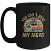 BBQ Grilling Smoking Funny Vintage You Can't Beat My Meat Mug | teecentury