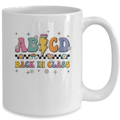 Back In Class ABCD Pencil Leopard Back To School Teachers Mug | teecentury