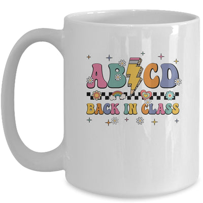 Back In Class ABCD Pencil Leopard Back To School Teachers Mug | teecentury