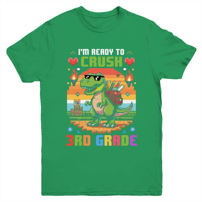 Back To School 3rd Grade Boys I'm Ready To Crush Dinosaur Youth Shirt | teecentury