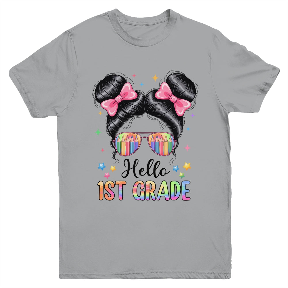 Back To School Coquette Bow Teacher Hello First Grade Girls Youth Shirt | teecentury