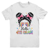 Back To School Coquette Bow Teacher Hello Fourth Grade Girls Youth Shirt | teecentury
