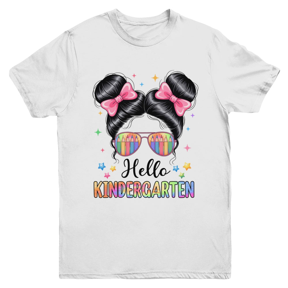 Back To School Coquette Bow Teacher Hello Kindergarten Girls Youth Shirt | teecentury