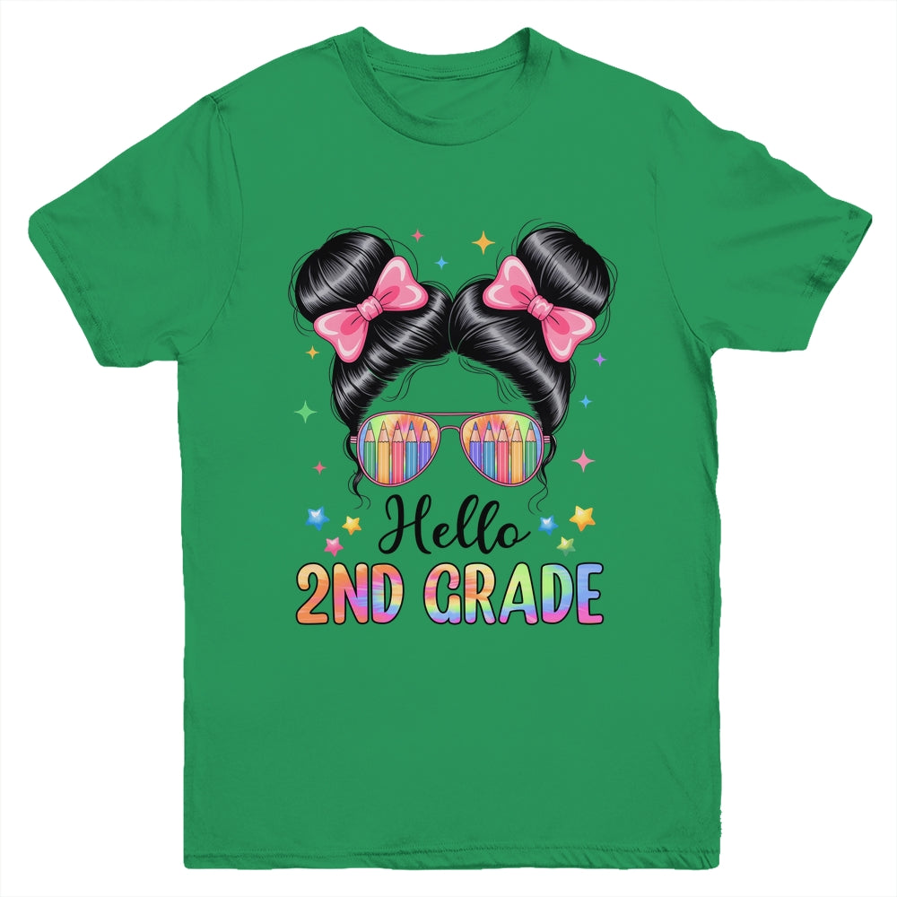 Back To School Coquette Bow Teacher Hello Second Grade Girls Youth Shirt | teecentury
