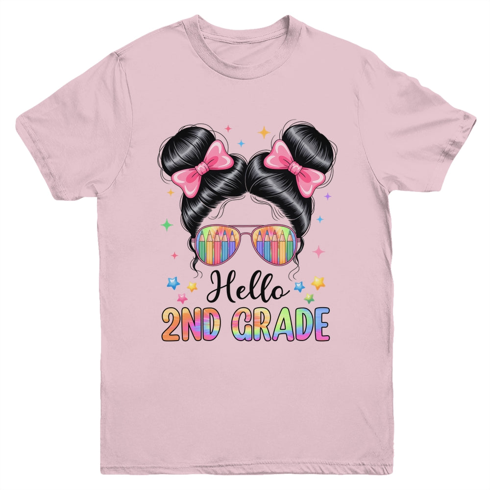 Back To School Coquette Bow Teacher Hello Second Grade Girls Youth Shirt | teecentury