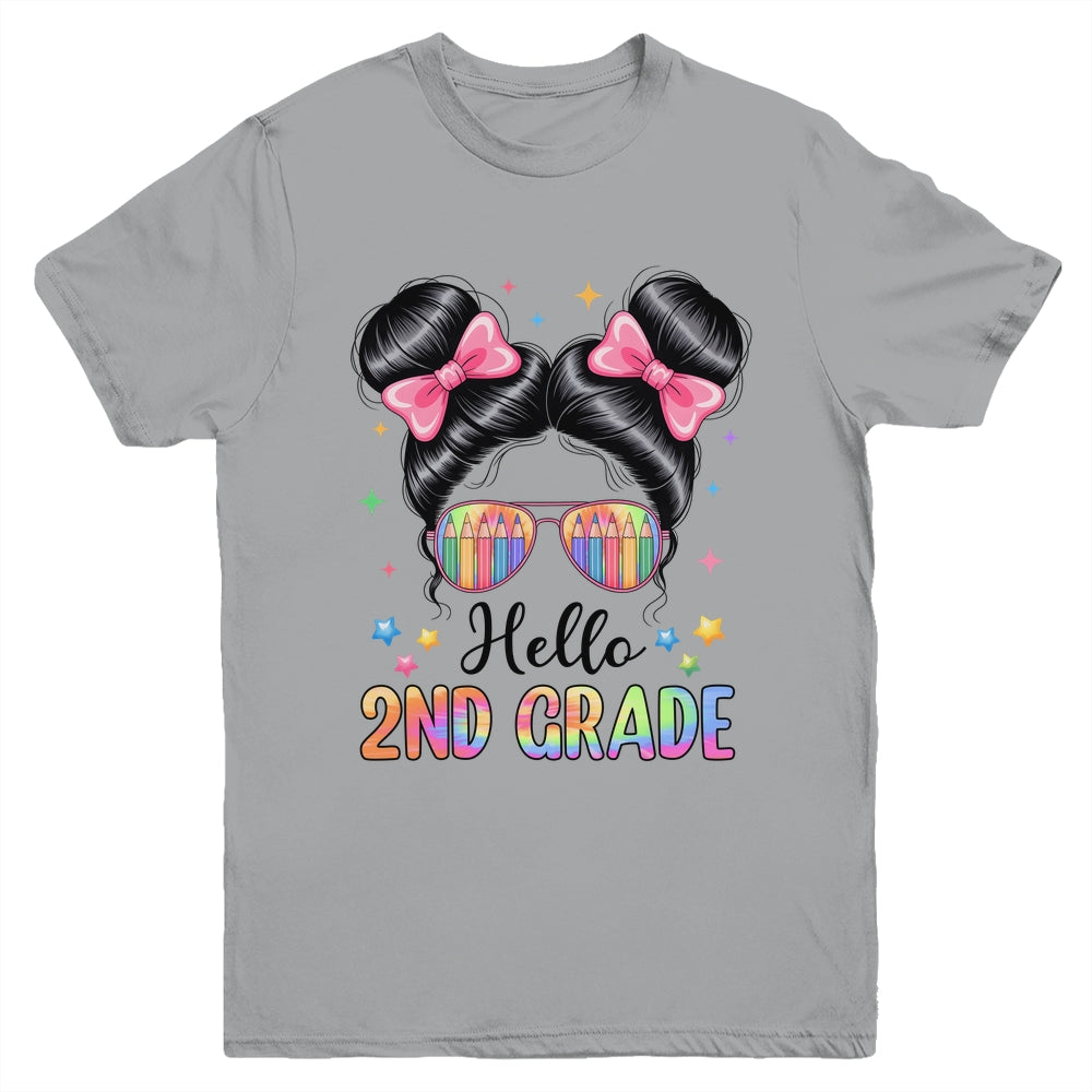 Back To School Coquette Bow Teacher Hello Second Grade Girls Youth Shirt | teecentury