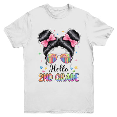 Back To School Coquette Bow Teacher Hello Second Grade Girls Youth Shirt | teecentury
