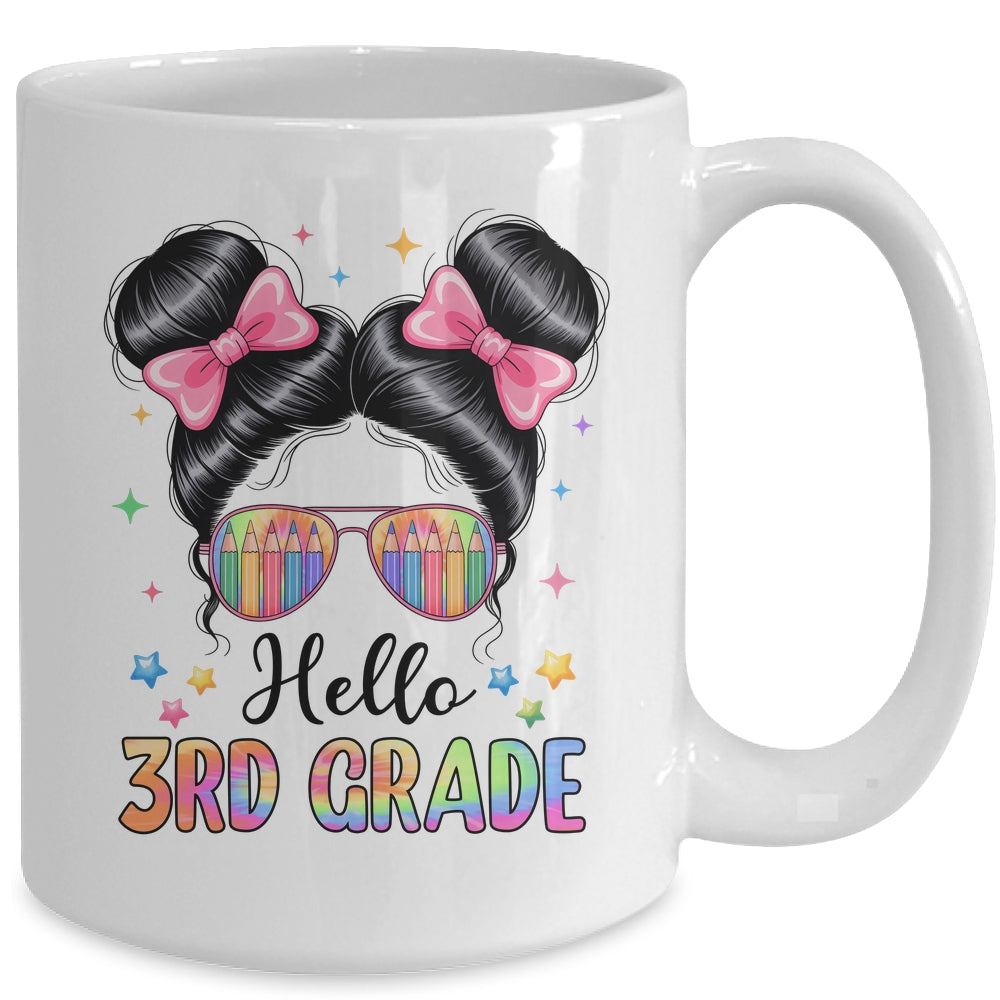Back To School Coquette Bow Teacher Hello Third Grade Girls Mug | teecentury