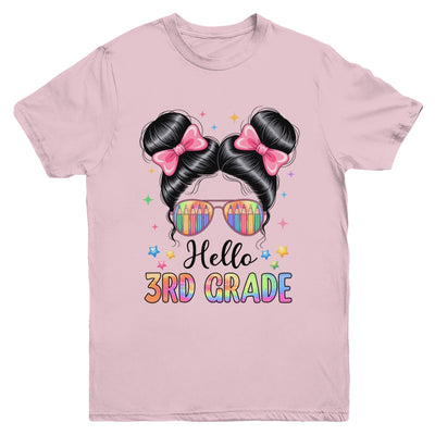 Back To School Coquette Bow Teacher Hello Third Grade Girls Youth Shirt | teecentury