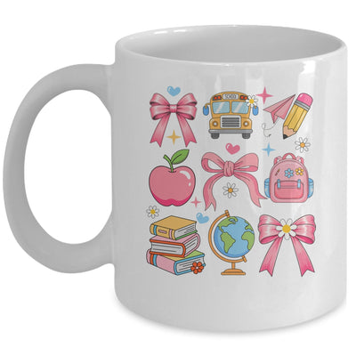 Back To School Coquette Teacher Women Girl Kindergarten PreK Mug | teecentury