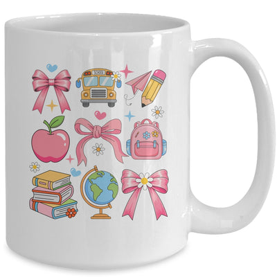 Back To School Coquette Teacher Women Girl Kindergarten PreK Mug | teecentury