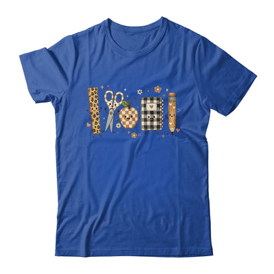 Back To School Cute Teacher Leopard Pencil Checkered Women Shirt & Hoodie | teecentury