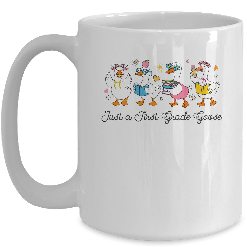 Back To School Goose Coquette Teacher First Day 1st Grade Mug | teecentury