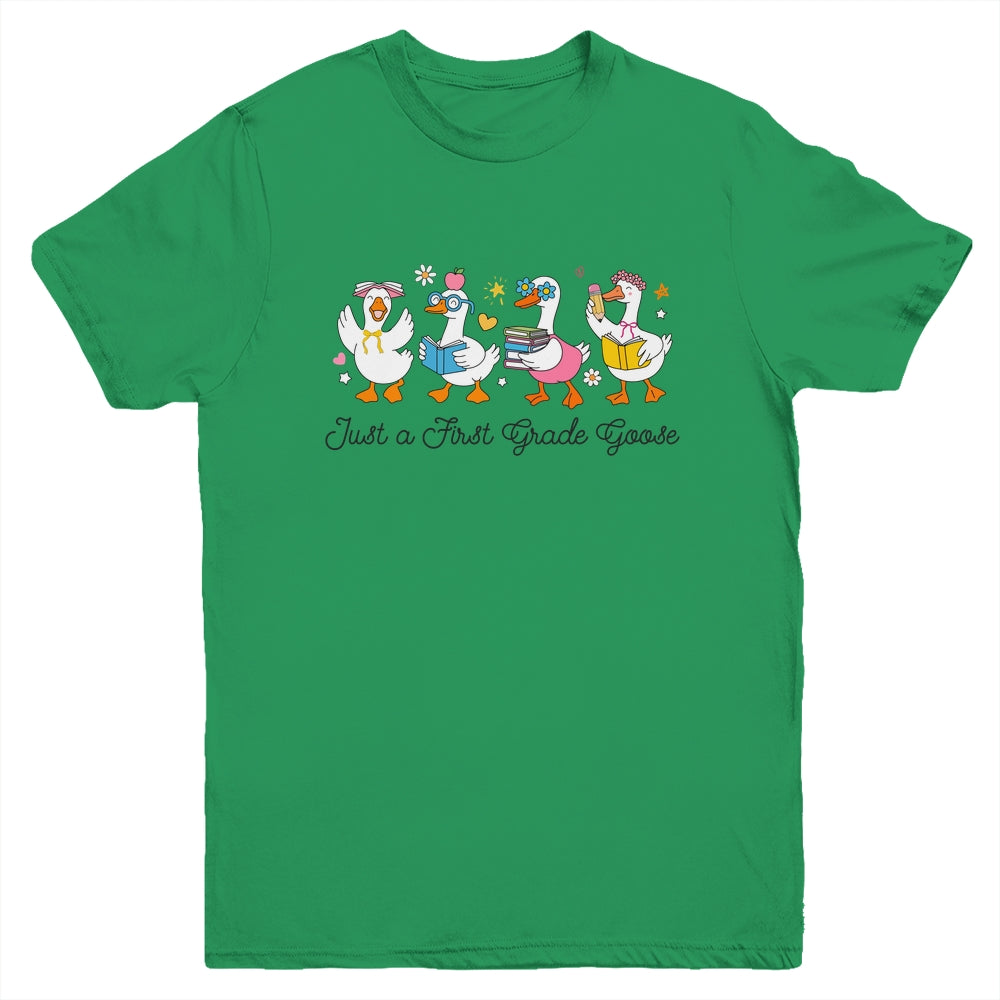 Back To School Goose Coquette Teacher First Day 1st Grade Youth Shirt | teecentury