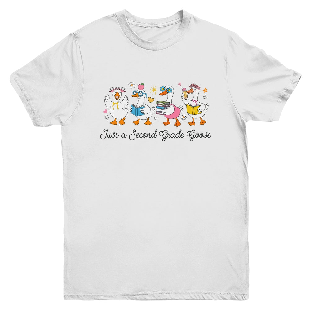 Back To School Goose Coquette Teacher First Day 2nd Grade Youth Shirt | teecentury