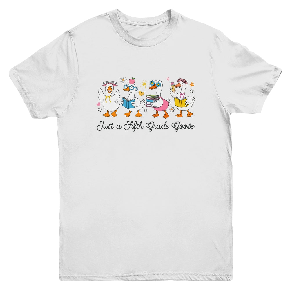 Back To School Goose Coquette Teacher First Day 5th Grade Youth Shirt | teecentury