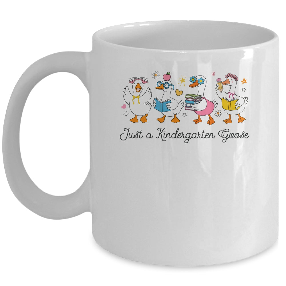 Back To School Goose Coquette Teacher First Day Kindergarten Mug | teecentury