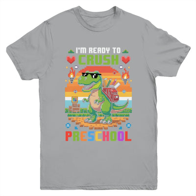 Back To School Preschool Boys I'm Ready To Crush Dinosaur Youth Shirt | teecentury