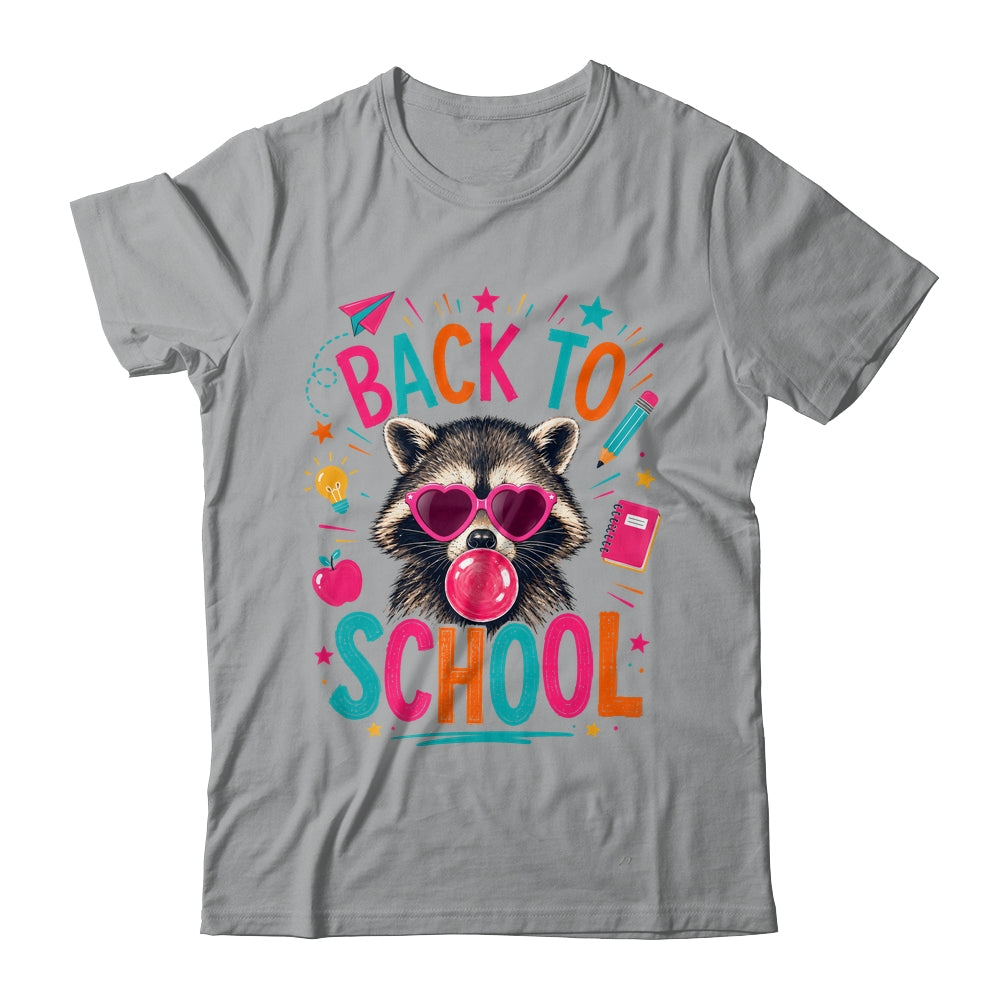 Back To School Raccoon Cute Teacher Bubble Gum Funny Shirt & Hoodie | teecentury
