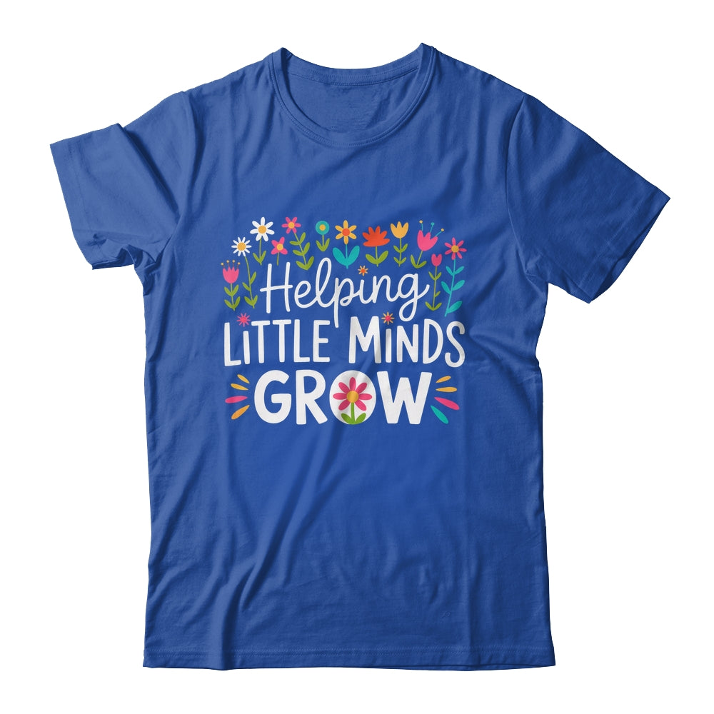 Back To School Teacher Women Helping Little Minds Grow Shirt & Hoodie | teecentury