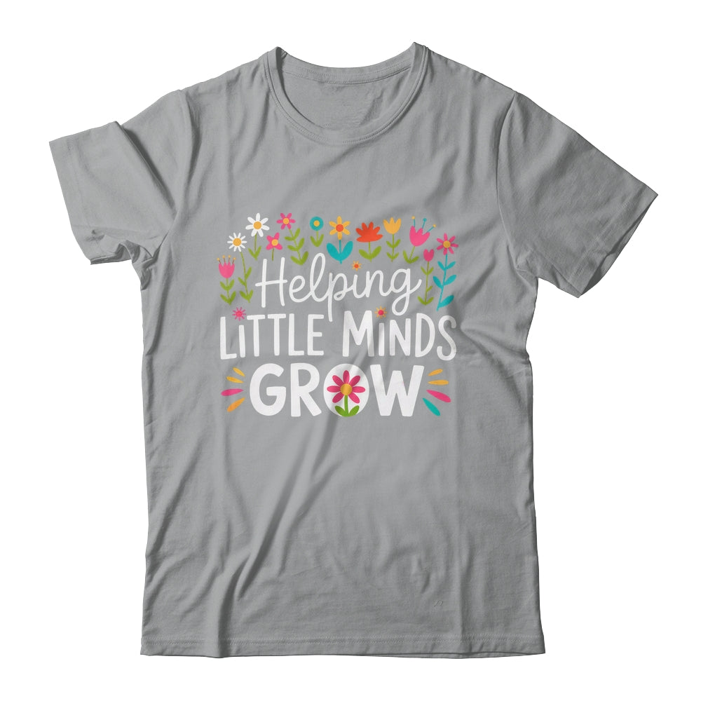 Back To School Teacher Women Helping Little Minds Grow Shirt & Hoodie | teecentury