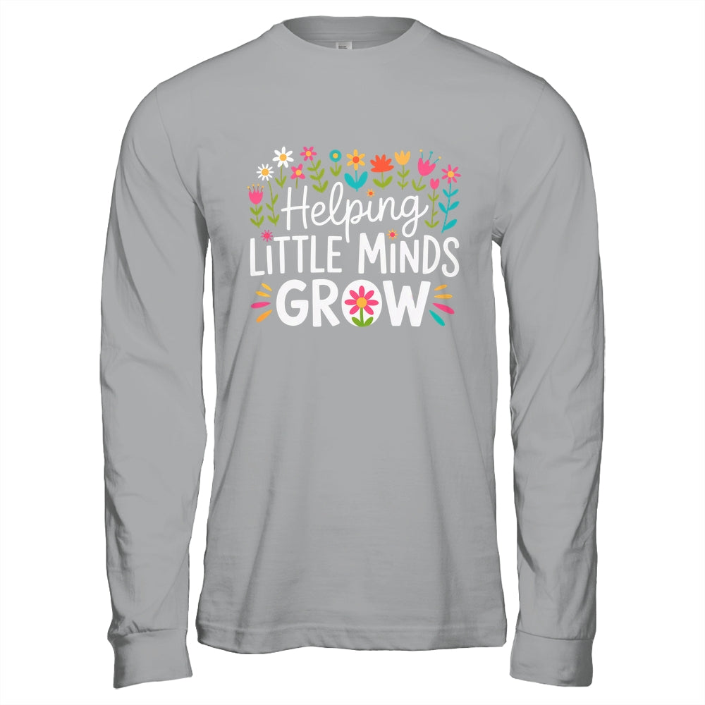 Back To School Teacher Women Helping Little Minds Grow Shirt & Hoodie | teecentury