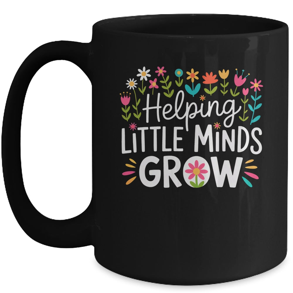Back To School Teacher Women Helping Little Minds Grow Mug | teecentury