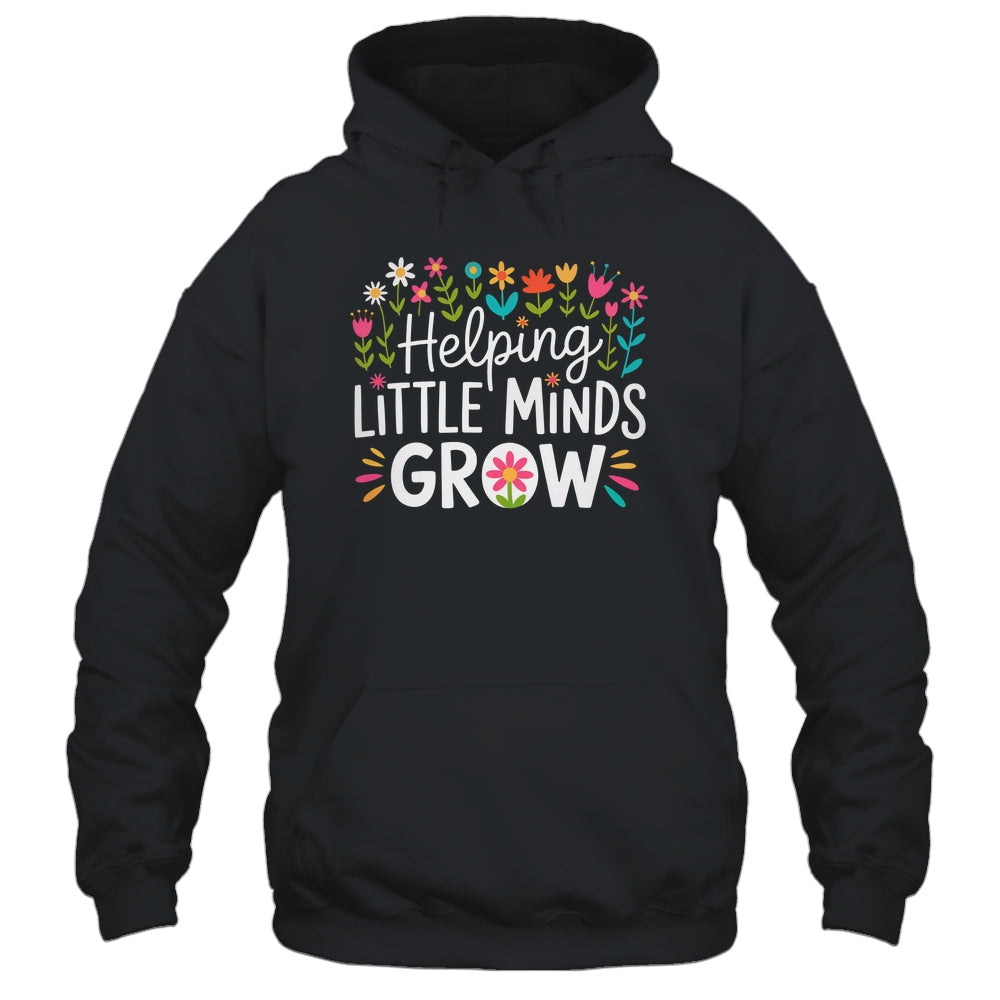 Back To School Teacher Women Helping Little Minds Grow Shirt & Hoodie | teecentury