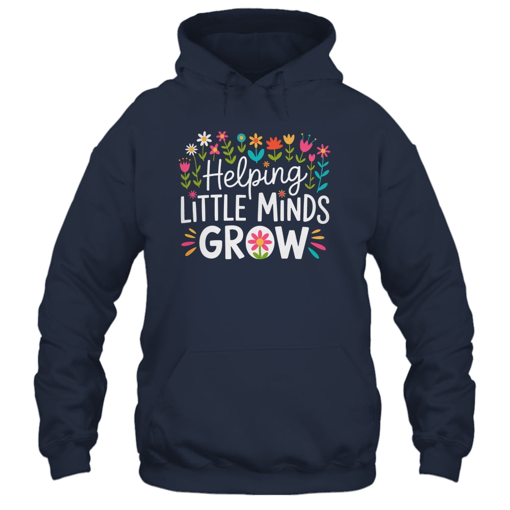 Back To School Teacher Women Helping Little Minds Grow Shirt & Hoodie | teecentury
