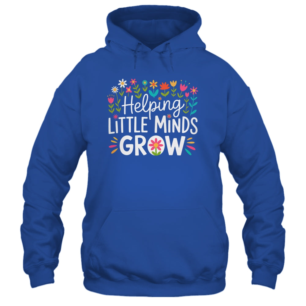 Back To School Teacher Women Helping Little Minds Grow Shirt & Hoodie | teecentury