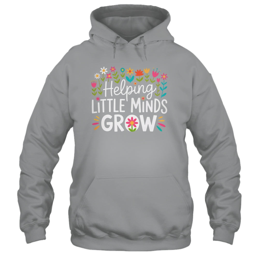 Back To School Teacher Women Helping Little Minds Grow Shirt & Hoodie | teecentury