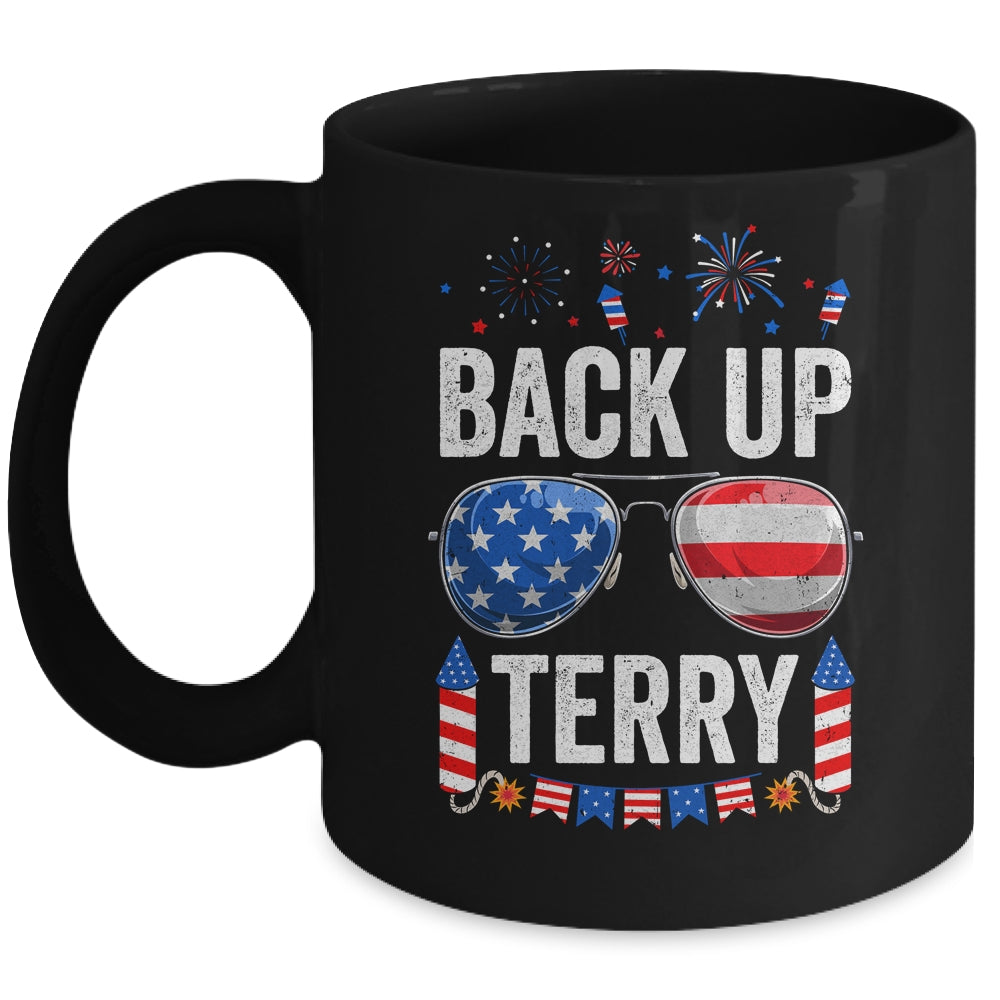 Back Up Terry Funny 4th Of July Us Flag Patriotic Fireworks Mug | teecentury