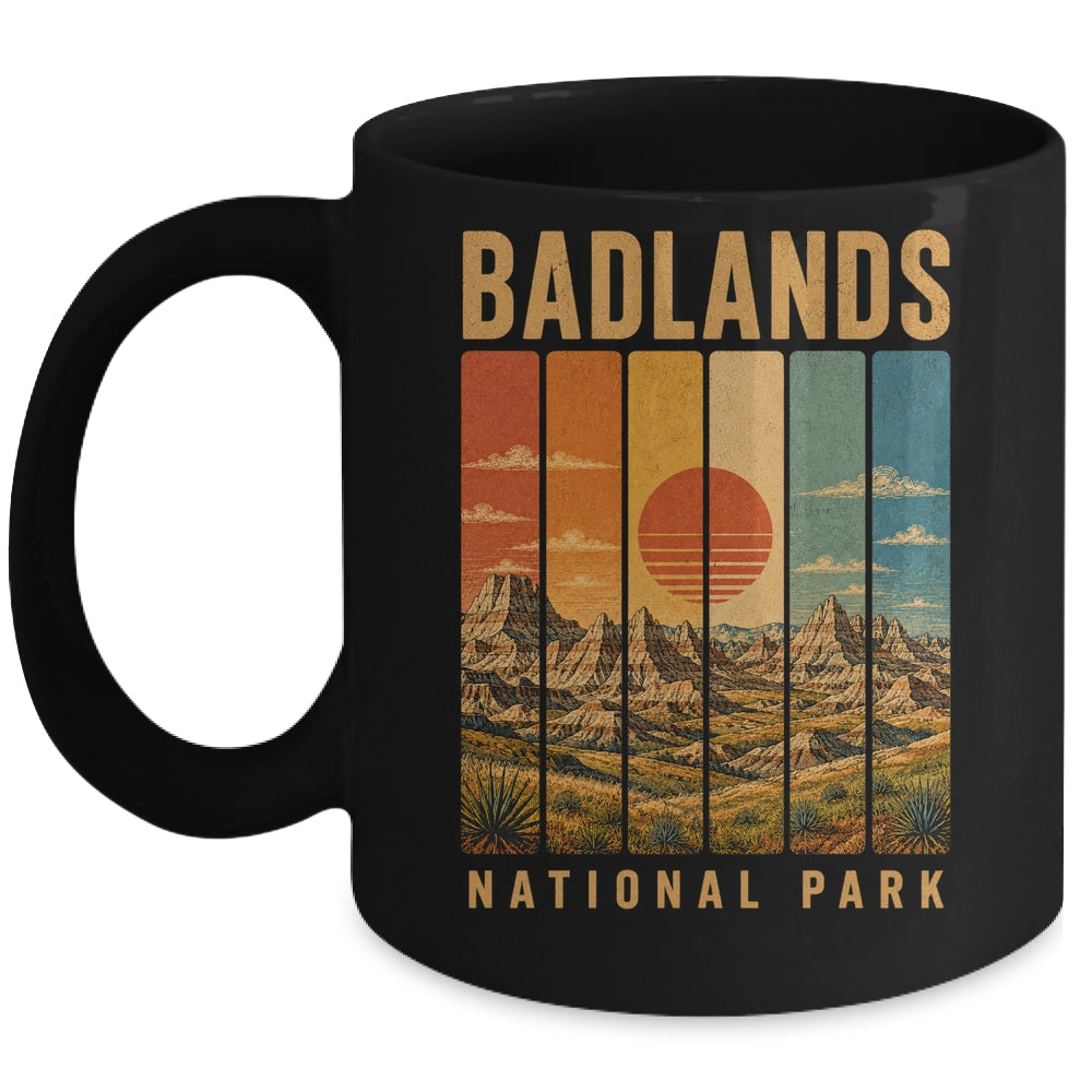 Badlands National Park South Dakota Usa Outdoor Vintage Hiking Mug | teecentury