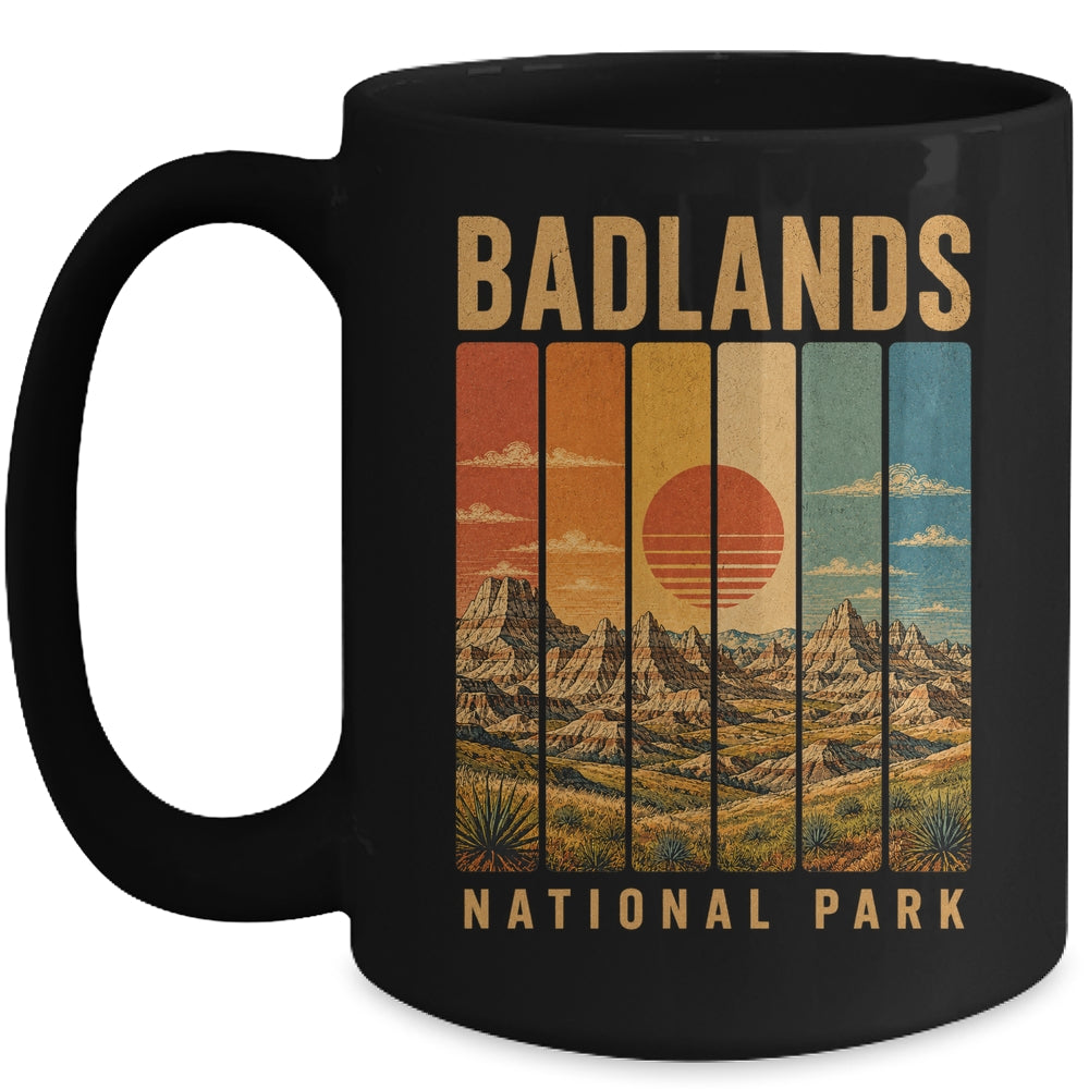 Badlands National Park South Dakota Usa Outdoor Vintage Hiking Mug | teecentury