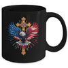 Bald Eagle Christian Faith Ctoss USA Flag Patriotic American Mug | teecentury