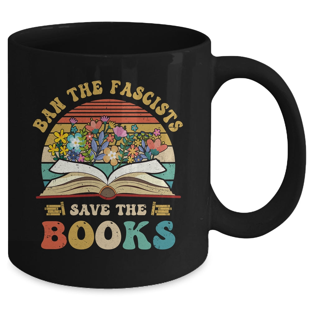Ban The Fascists Save The Books Funny Book Lover Worm Nerd Ceramic