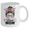 Band Mom Marching Band Design Messy Bun Hair Woman Mug | teecentury