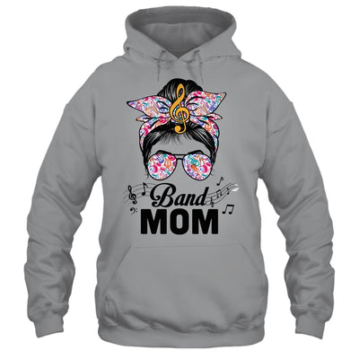 Band Mom Marching Band Design Messy Bun Hair Woman Shirt & Tank Top | teecentury