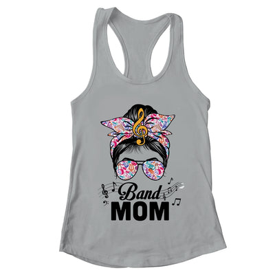 Band Mom Marching Band Design Messy Bun Hair Woman Shirt & Tank Top | teecentury