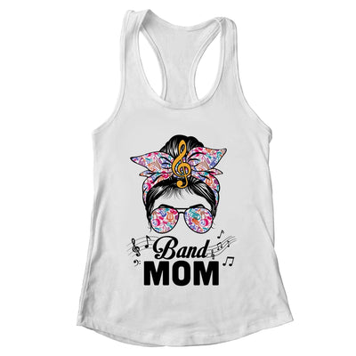 Band Mom Marching Band Design Messy Bun Hair Woman Shirt & Tank Top | teecentury