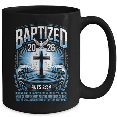 Baptized In 2026 Catholic Bible Verse For Christian Baptism Mug | teecentury