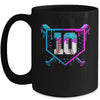 Baseball 10th Birthday Ice Cream Drip 10 Year Old Birthday Boy Mug | teecentury