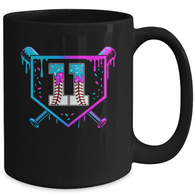 Baseball 11th Birthday Ice Cream Drip 11 Year Old Birthday Boy Mug | teecentury